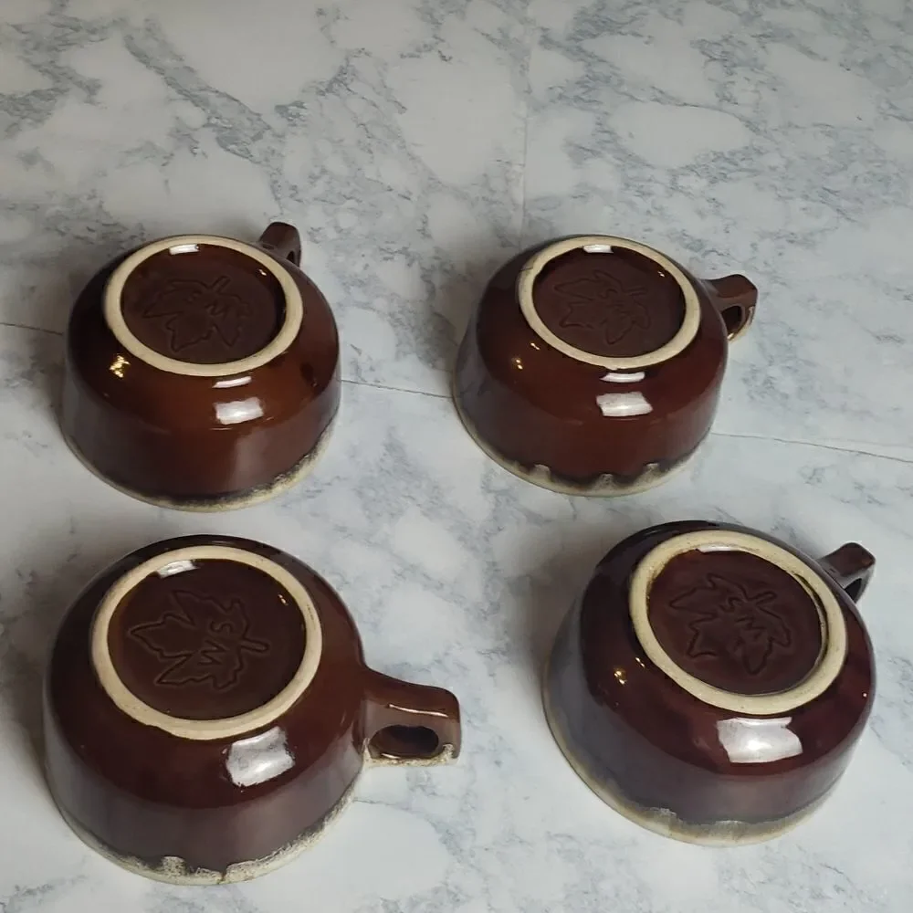 Monmouth Brown Western Vintage Soup Cups‎